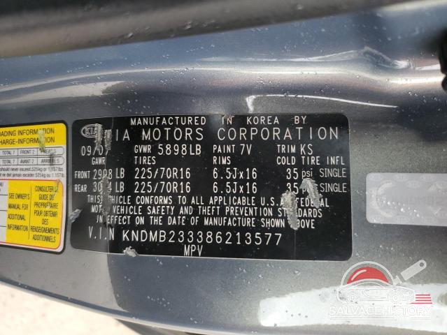 KNDMB233386213577 2008 KIA All Models photo no. 13