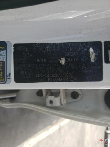 KNAFX4A8XF5369720 2015 KIA FORTE photo no. 12