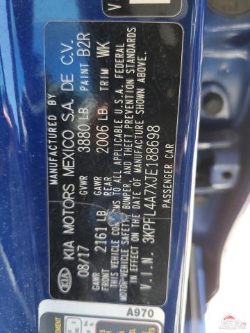 3KPFL4A7XJE188698 2018 KIA FORTE photo no. 12