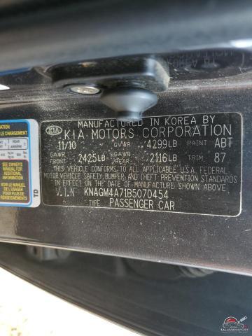 KNAGM4A71B5070454 2011 KIA OPTIMA photo no. 12