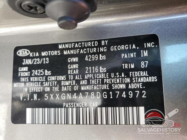 5XXGN4A78DG174972 2013 KIA OPTIMA photo no. 12