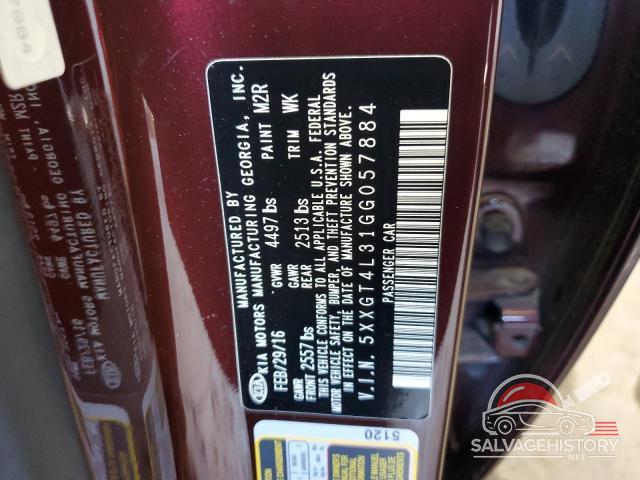 5XXGT4L31GG057884 2016 KIA OPTIMA photo no. 12
