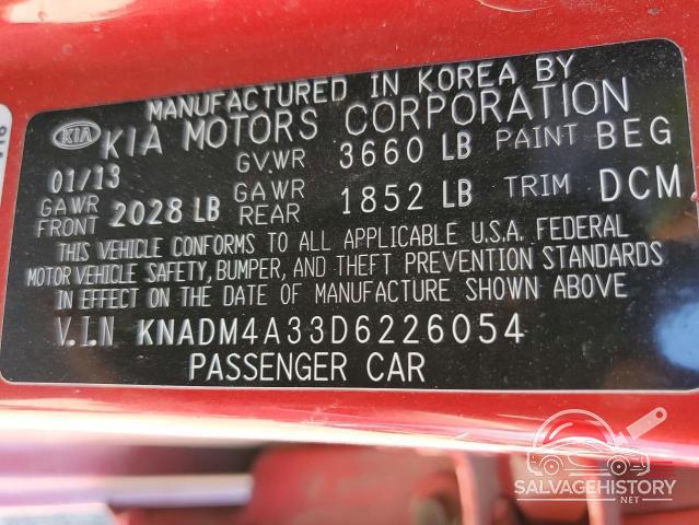 KNADM4A33D6226054 2013 KIA RIO photo no. 13