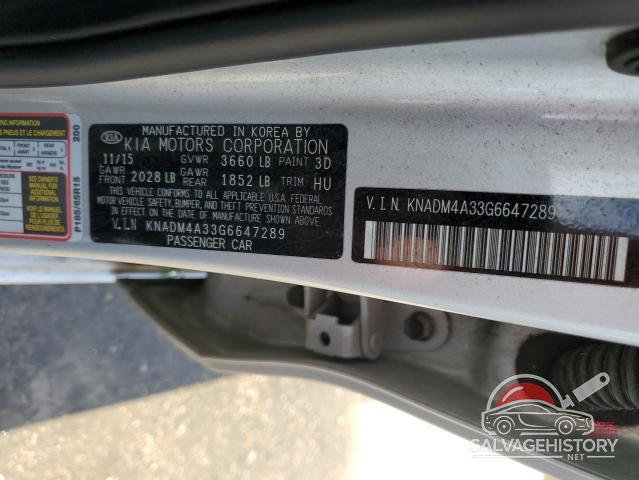 KNADM4A33G6647289 2016 KIA RIO photo no. 12