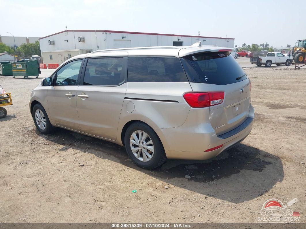 KNDMB5C17G6196801 2016 KIA SEDONA photo no. 3