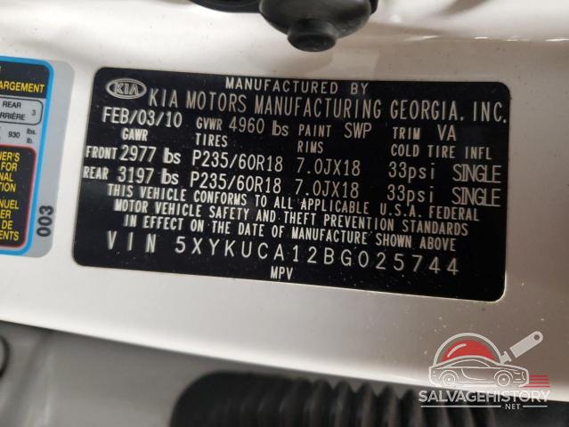 5XYKUCA12BG025744 2011 KIA SORENTO photo no. 13