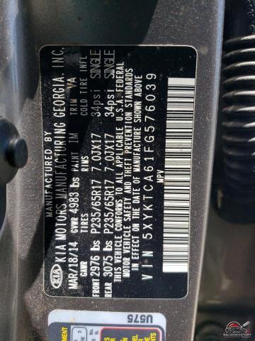 5XYKTCA61FG576039 2015 KIA SORENTO photo no. 13