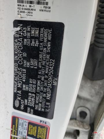 KNDJP3A50H7504322 2017 KIA SOUL photo no. 14