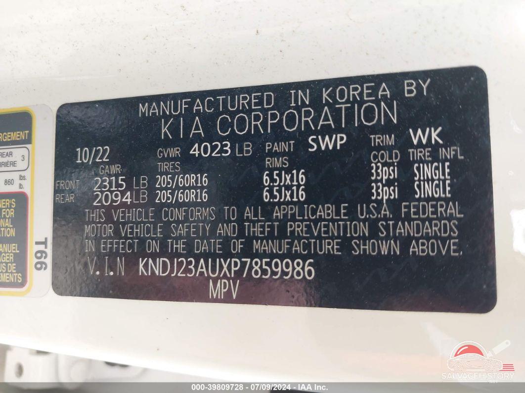 KNDJ23AUXP7859986 2023 KIA SOUL photo no. 9