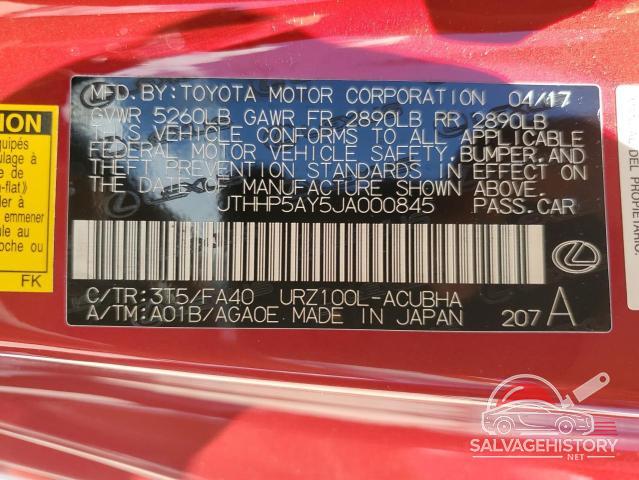 JTHHP5AY5JA000845 2018 LEXUS LC500 photo no. 14