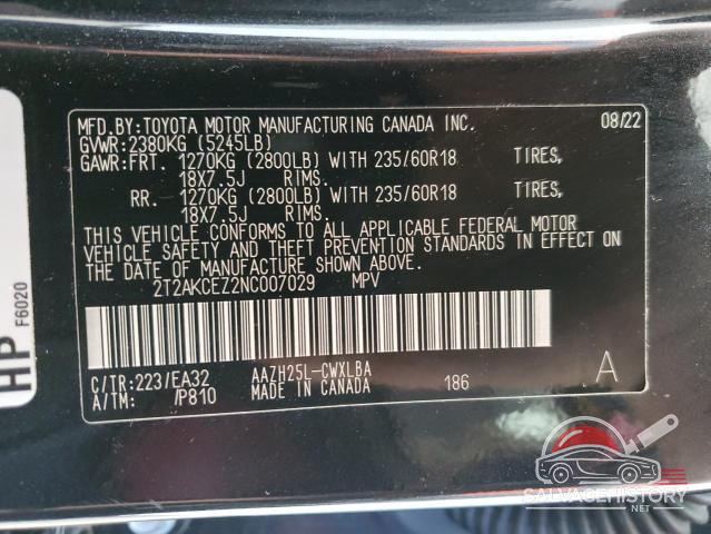 2T2AKCEZ2NC007029 2022 LEXUS NX 350H photo no. 13