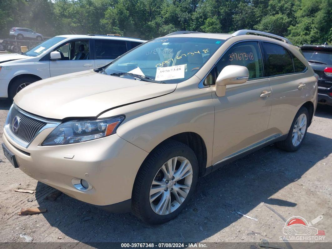 JTJBC1BA6A2006643 2010 LEXUS RX 450H photo no. 2