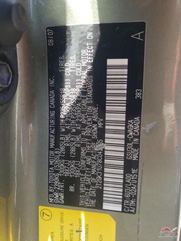 2T2GK31U78C042805 2008 LEXUS RX350 photo no. 12