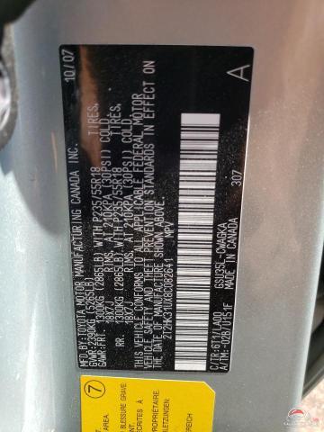 2T2HK31UX8C082641 2008 LEXUS RX350 photo no. 14