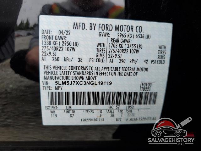 5LM5J7XC3NGL19119 2022 LINCOLN AVIATOR photo no. 13