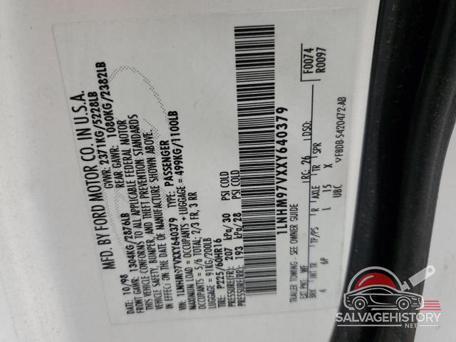 1LNHM97VXXY640379 1999 LINCOLN CONTINENTL photo no. 12