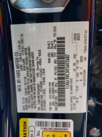 1LN6L9BC3H5602687 2017 LINCOLN CONTINENTL photo no. 13