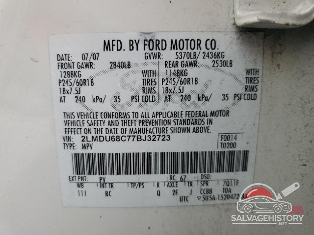 2LMDU68C77BJ32723 2007 LINCOLN MKX photo no. 12