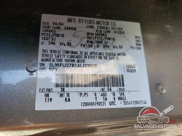 5LMFU27R14LJ33068 2004 LINCOLN NAVIGATOR photo no. 12