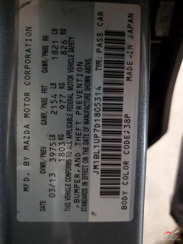 JM1BL1UP7D1805314 2013 MAZDA 3 photo no. 12