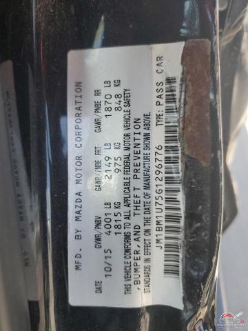 JM1BM1U75G1296776 2016 MAZDA 3 photo no. 12