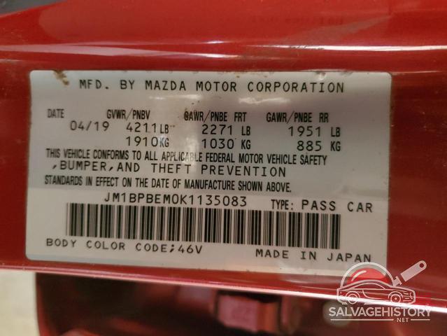 JM1BPBEM0K1135083 2019 MAZDA 3 photo no. 12