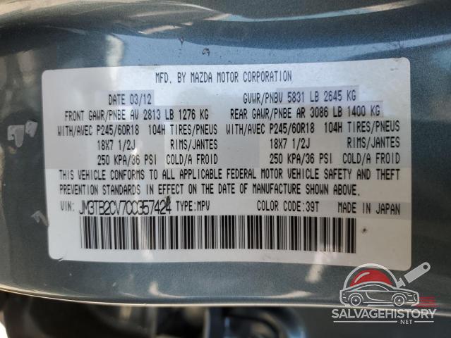 JM3TB2CV7C0357424 2012 MAZDA CX-9 photo no. 13