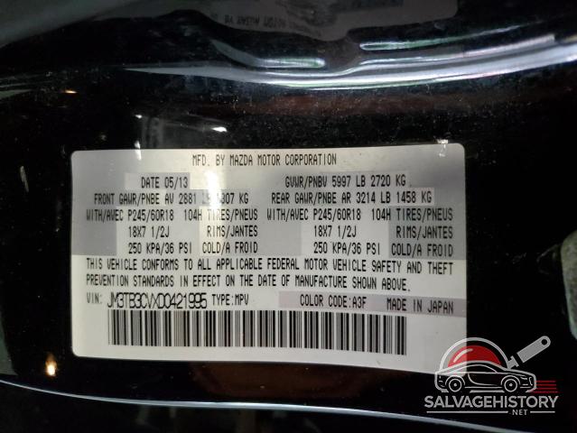 JM3TB3CVXD0421995 2013 MAZDA CX-9 photo no. 13