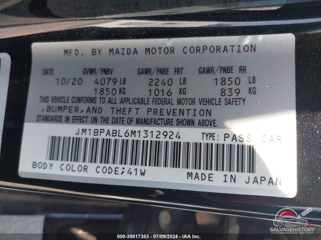 JM1BPABL6M1312924 2021 MAZDA MAZDA3 photo no. 9