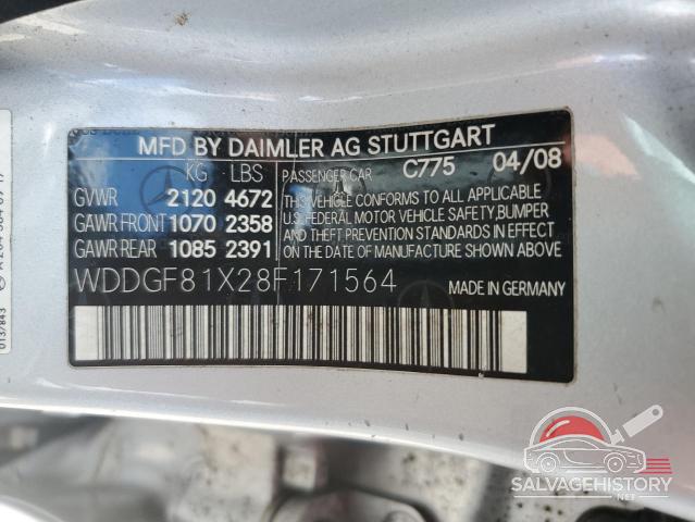 WDDGF81X28F171564 2008 MERCEDES-BENZ C-CLASS photo no. 13