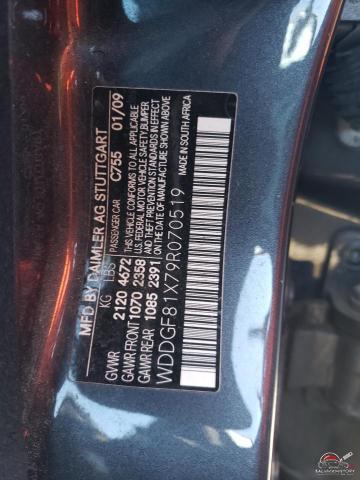 WDDGF81X79R070519 2009 MERCEDES-BENZ C-CLASS photo no. 12
