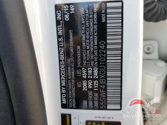 55SWF4JBXGU102240 2016 MERCEDES-BENZ C-CLASS photo no. 12