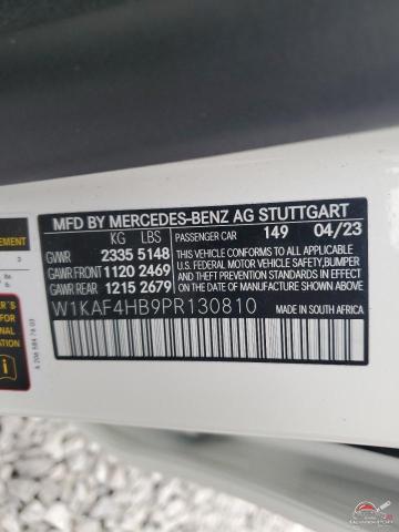 W1KAF4HB9PR130810 2023 MERCEDES-BENZ C-CLASS photo no. 13