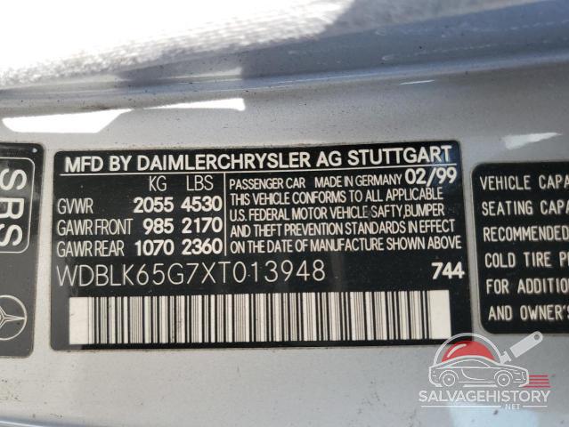 WDBLK65G7XT013948 1999 MERCEDES-BENZ CLK-CLASS photo no. 12