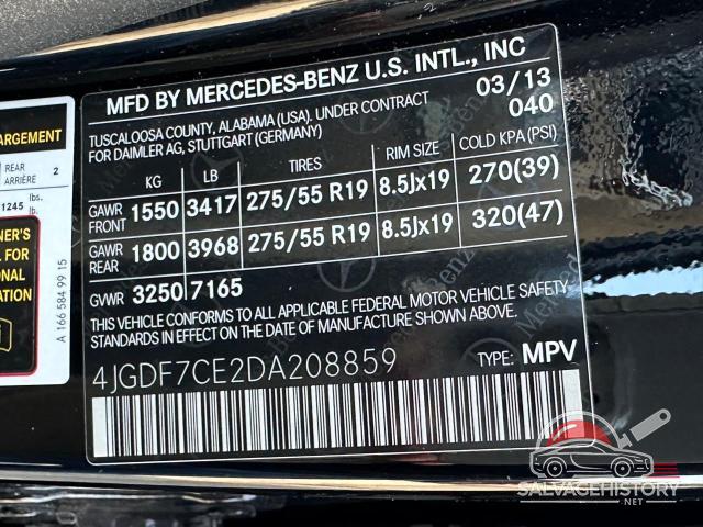 4JGDF7CE2DA208859 2013 MERCEDES-BENZ GL-CLASS photo no. 10