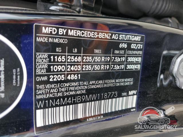 W1N4M4HB9MW118773 2021 MERCEDES-BENZ GLB-CLASS photo no. 13