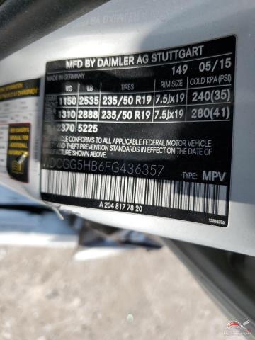 WDCGG5HB6FG436357 2015 MERCEDES-BENZ GLK-CLASS photo no. 13
