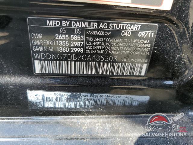 WDDNG7DB7CA435303 2012 MERCEDES-BENZ S-CLASS photo no. 12