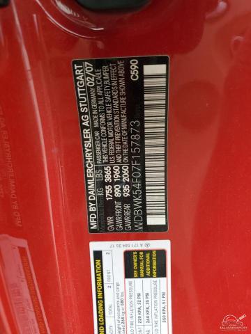 WDBWK54F07F157873 2007 MERCEDES-BENZ SLK-CLASS photo no. 12