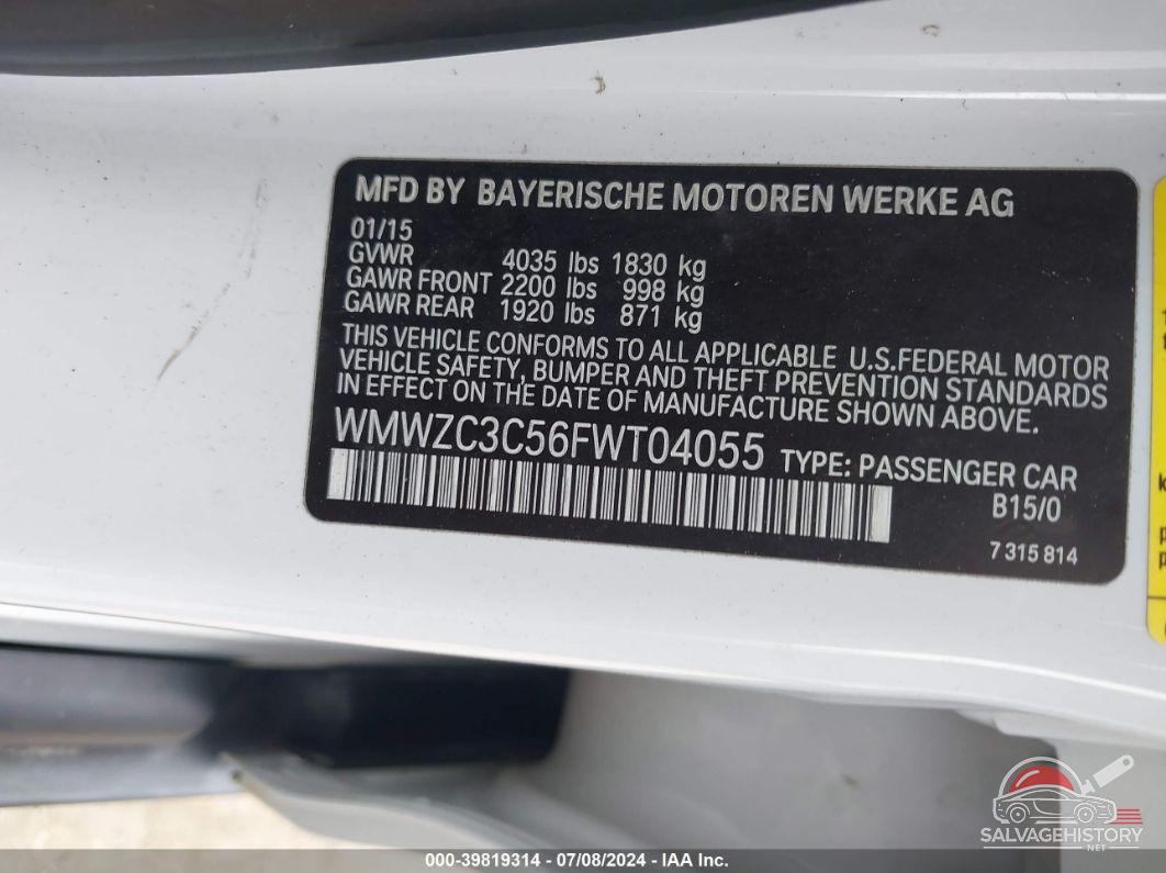 WMWZC3C56FWT04055 2015 MINI COUNTRYMAN photo no. 9