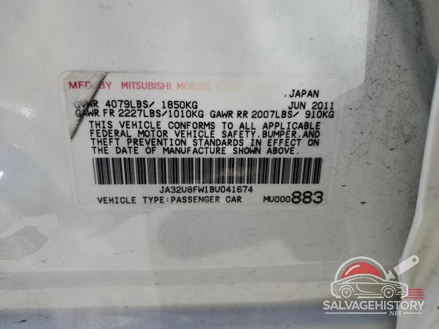 JA32U8FW1BU041674 2011 MITSUBISHI LANCER photo no. 12