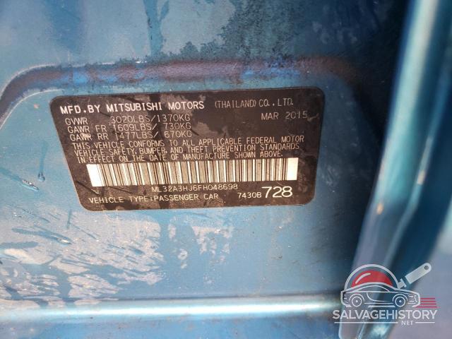 ML32A3HJ6FH048698 2015 MITSUBISHI MIRAGE photo no. 12