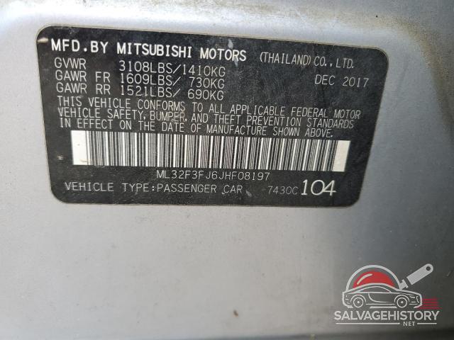ML32F3FJ6JHF08197 2018 MITSUBISHI MIRAGE photo no. 12