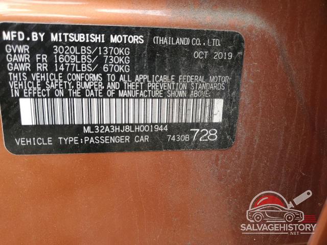ML32A3HJ8LH001944 2020 MITSUBISHI MIRAGE photo no. 12