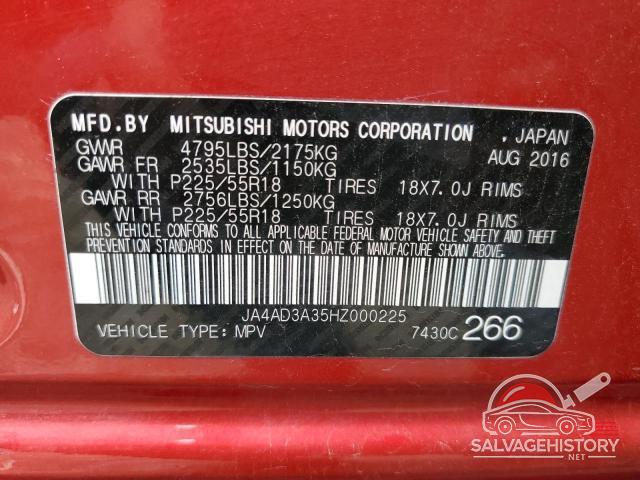 JA4AD3A35HZ000225 2017 MITSUBISHI OUTLANDER photo no. 12