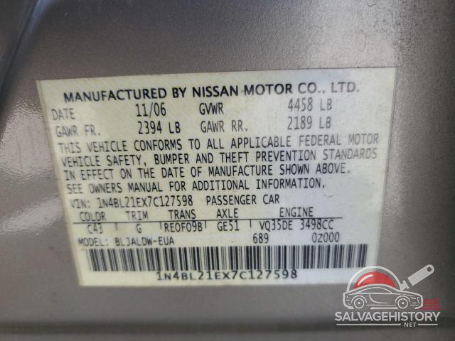 1N4BL21EX7C127598 2007 NISSAN ALTIMA photo no. 12