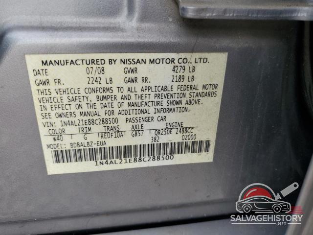 1N4AL21E88C288500 2008 NISSAN ALTIMA photo no. 12