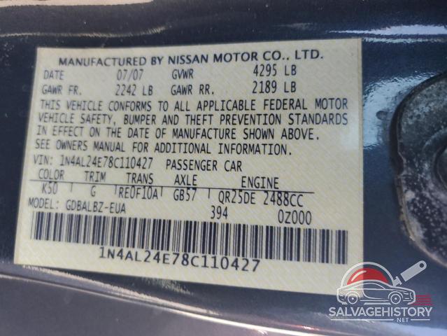 1N4AL24E78C110427 2008 NISSAN ALTIMA photo no. 12