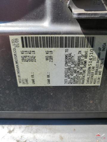 1N4AL21E69N514510 2009 NISSAN ALTIMA photo no. 12