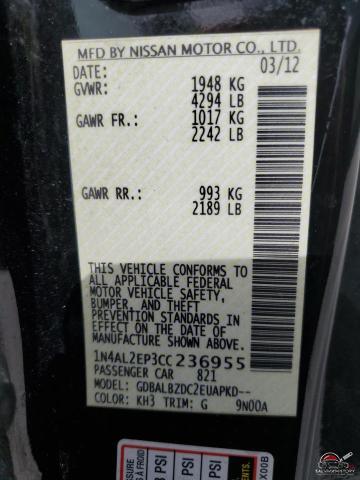 1N4AL2EP3CC236955 2012 NISSAN ALTIMA photo no. 12